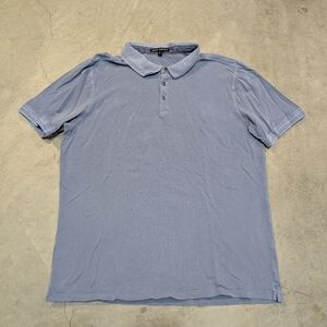 Robert Barakett Mens XL Blue/Gray Shirt Polo Cotton Spandex